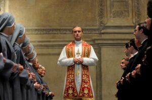 Set of "The young Pope" by Paolo Sorrentino. In the picture Jude Law. (Ufficio Stampa - Photo by Gianni Fiorito)